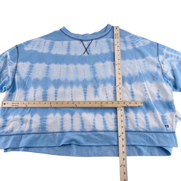 Crown & Ivy Tie-Dye Blue Crewneck Sweatshirt XXL Cotton/Polyester - Picture 4 of 5
